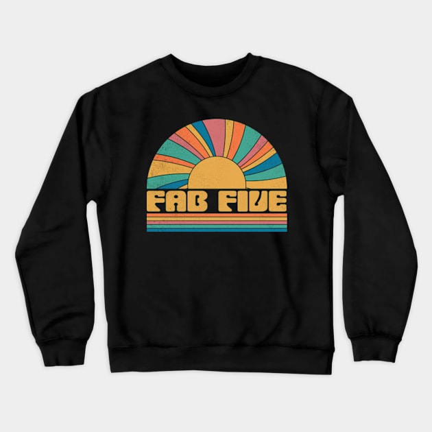 Graphic Five Proud Name Distressed Birthday Retro Style Crewneck Sweatshirt by Friday The 13th